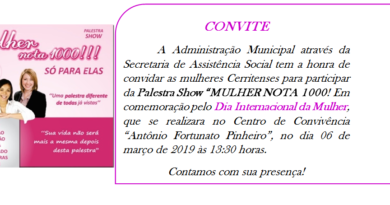 Palestra Show MULHER NOTA 1000
